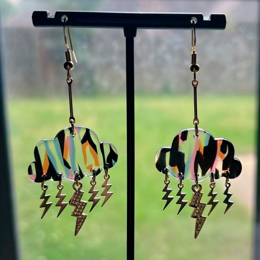 Color Cloud Earrings - Picture 3 of 4